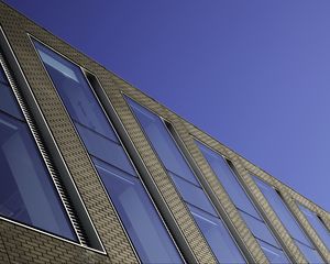 Preview wallpaper building, windows, glass, facade, bricks