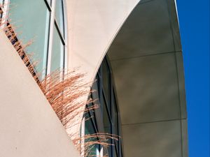 Preview wallpaper building, windows, grass, architecture