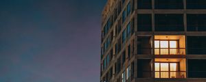 Preview wallpaper building, windows, light, facade