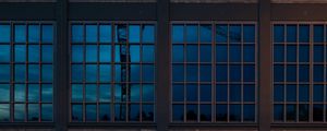 Preview wallpaper building, windows, long exposure, glow