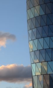 Preview wallpaper building, windows, reflection, clouds, height