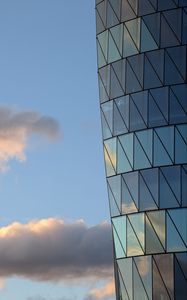 Preview wallpaper building, windows, reflection, clouds, height