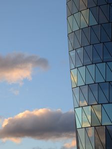 Preview wallpaper building, windows, reflection, clouds, height