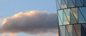 Preview wallpaper building, windows, reflection, clouds, height