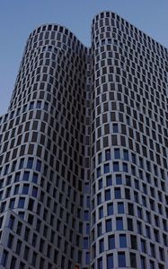 Preview wallpaper building, windows, sky, architecture, facade, blue