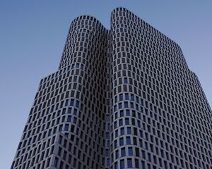 Preview wallpaper building, windows, sky, architecture, facade, blue