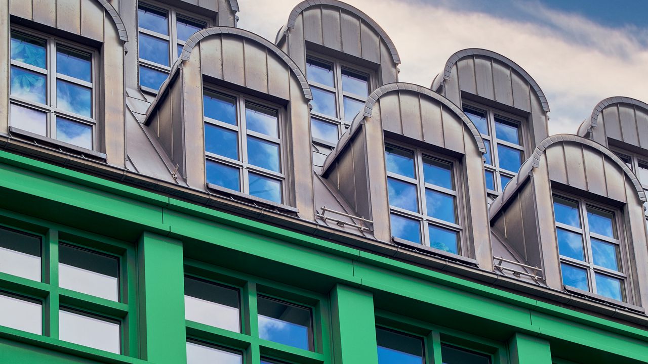 Wallpaper building, windows, sky, architecture, facade