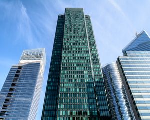 Preview wallpaper building, windows, skyscraper, bottom view