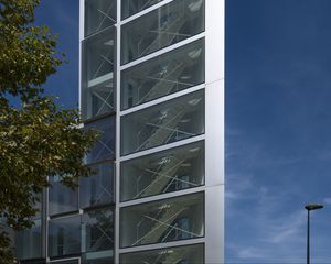 Preview wallpaper building, windows, stairs, architecture
