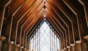 Preview wallpaper building, wooden, interior, window, room