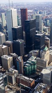 Preview wallpaper buildings, aerial view, roofs, metropolis