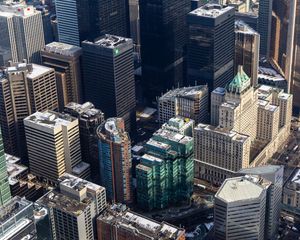 Preview wallpaper buildings, aerial view, roofs, metropolis