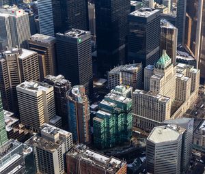 Preview wallpaper buildings, aerial view, roofs, metropolis