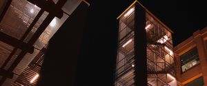 Preview wallpaper buildings, architecture, backlighting, night, dark