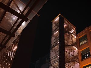 Preview wallpaper buildings, architecture, backlighting, night, dark