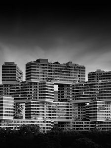 Preview wallpaper buildings, architecture, black and white