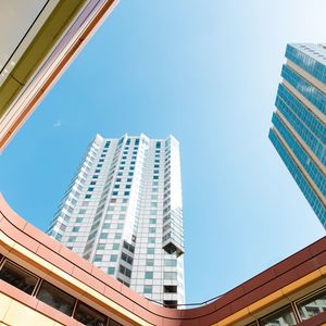 Preview wallpaper buildings, architecture, bottom view, sky