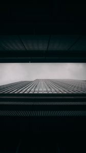Preview wallpaper buildings, architecture, bottom view, black and white