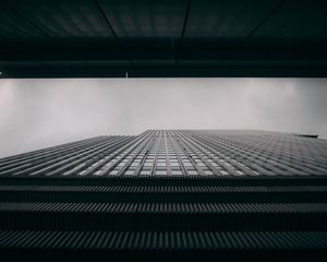 Preview wallpaper buildings, architecture, bottom view, black and white