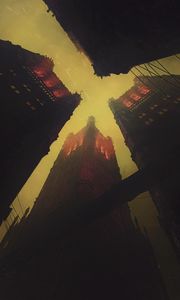 Preview wallpaper buildings, architecture, bottom view, fantasy