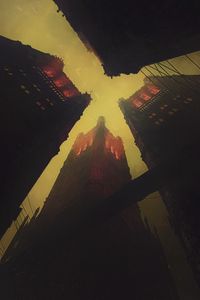 Preview wallpaper buildings, architecture, bottom view, fantasy