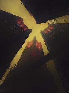 Preview wallpaper buildings, architecture, bottom view, fantasy