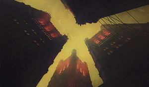 Preview wallpaper buildings, architecture, bottom view, fantasy