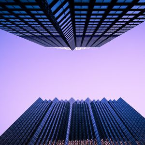 Preview wallpaper buildings, architecture, bottom view, purple