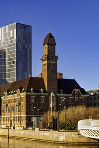 Preview wallpaper buildings, architecture, bridge, river, city, sky