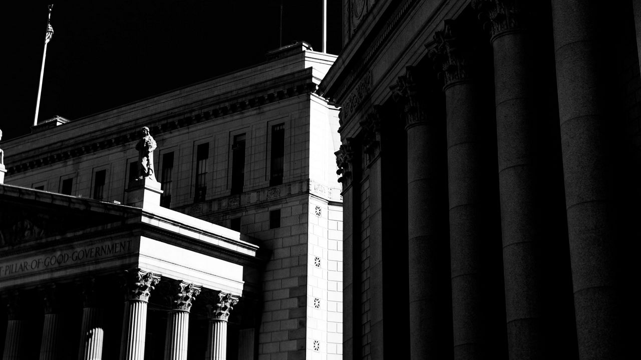 Wallpaper buildings, architecture, bw, dark