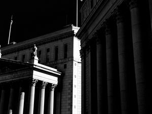 Preview wallpaper buildings, architecture, bw, dark