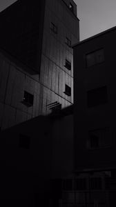 Preview wallpaper buildings, architecture, bw, facade