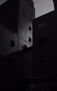 Preview wallpaper buildings, architecture, bw, facade