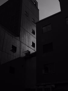 Preview wallpaper buildings, architecture, bw, facade