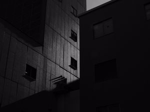 Preview wallpaper buildings, architecture, bw, facade