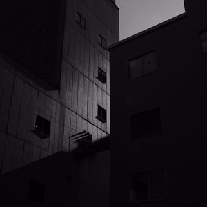 Preview wallpaper buildings, architecture, bw, facade