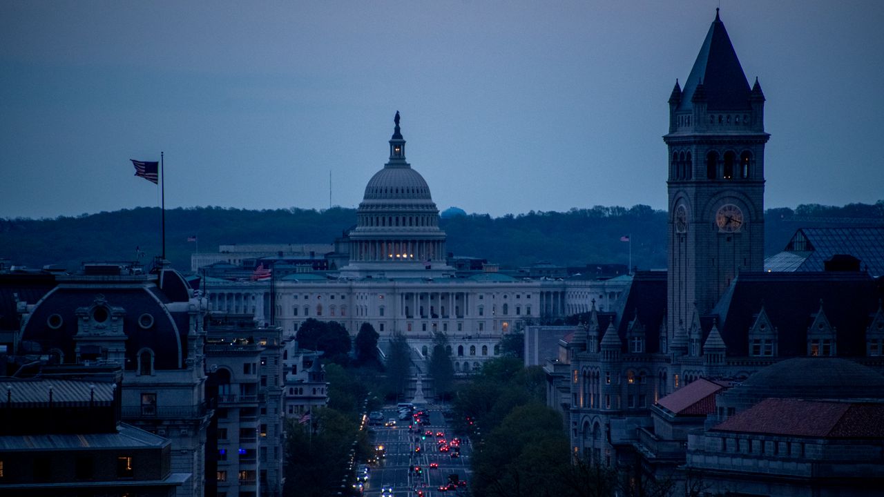 Wallpaper buildings, architecture, city, evening