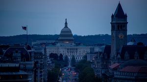 Preview wallpaper buildings, architecture, city, evening