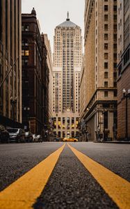 Preview wallpaper buildings, architecture, city, road, marking