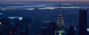 Preview wallpaper buildings, architecture, city, tower, evening