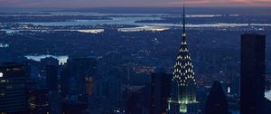 Preview wallpaper buildings, architecture, city, tower, evening
