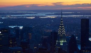Preview wallpaper buildings, architecture, city, tower, evening