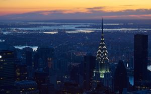 Preview wallpaper buildings, architecture, city, tower, evening