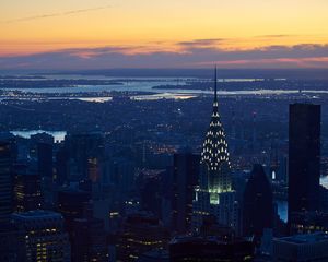 Preview wallpaper buildings, architecture, city, tower, evening