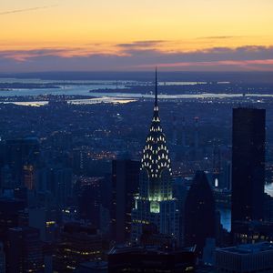 Preview wallpaper buildings, architecture, city, tower, evening