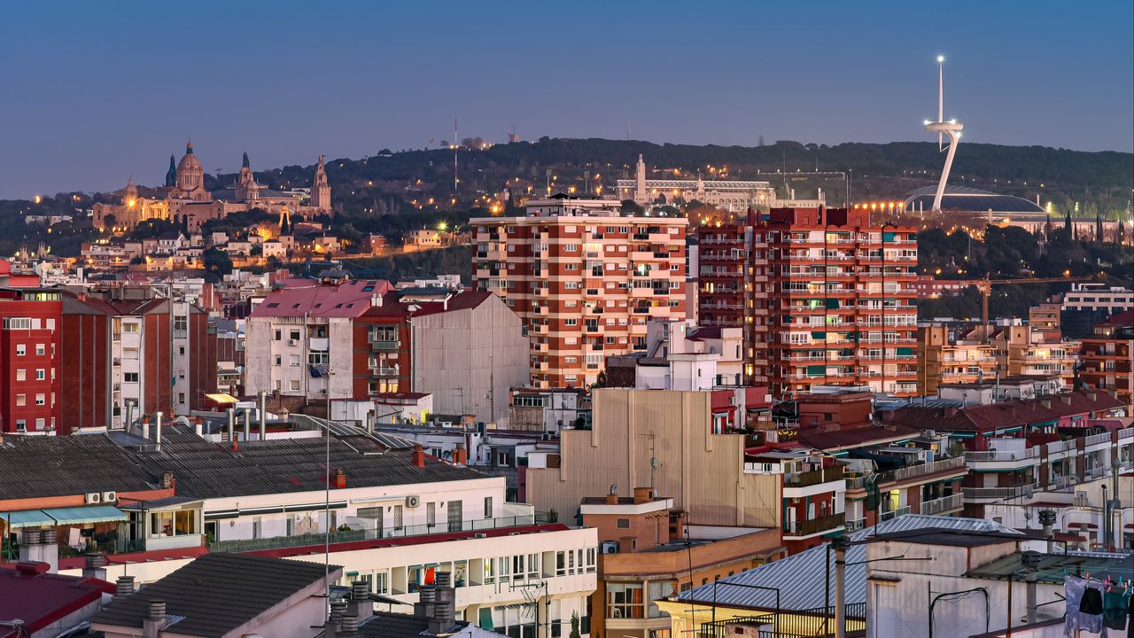 Wallpaper buildings, architecture, city, lights, twilight