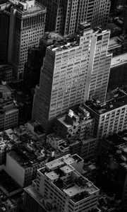 Preview wallpaper buildings, architecture, city, aerial view, black and white