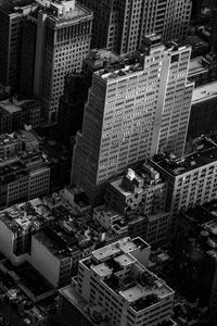 Preview wallpaper buildings, architecture, city, aerial view, black and white
