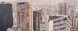 Preview wallpaper buildings, architecture, city, fog