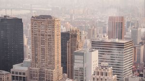 Preview wallpaper buildings, architecture, city, fog